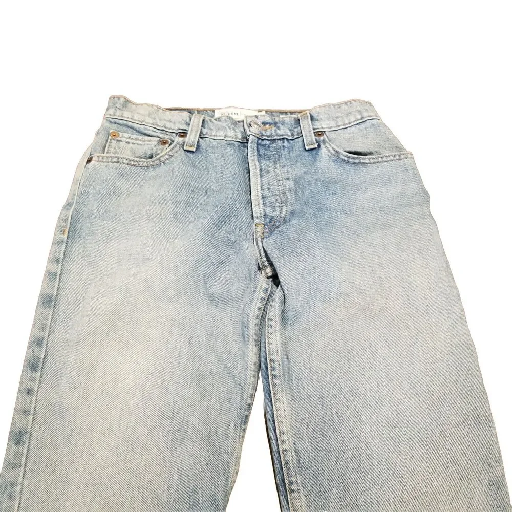 Re/Done Originals Crawford Jeans Women Size 25 Button Fly Made In USA (27x30.5)
